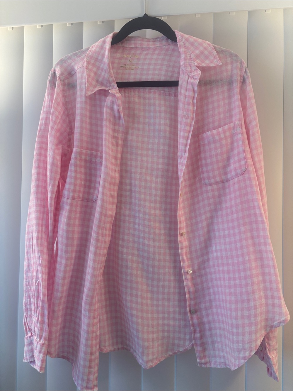Lilly Pulitzer Pink Gingham Button-Down Shirt WOMEN